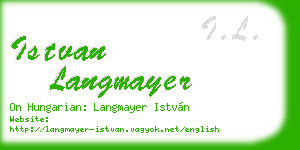 istvan langmayer business card